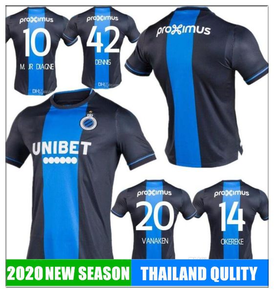 

2019 20 brugge soccer jersey home football shirt 2019 2020 14 okereke 42 dennis diatta tau schrijvers vanaken vormer calcio maillot de fo, Black;yellow
