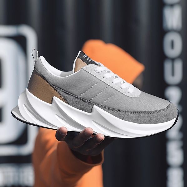 

2019 for men comfortable mens brand adulto casual shoes sapatos masculinos increased bottom stylish antiskid zapatillas hombre, Black