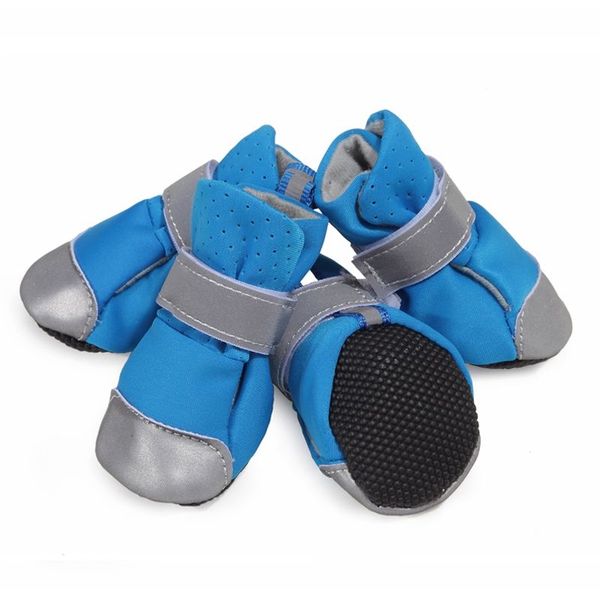 

новый дышащие pet обувь для лета мягкая обувь bottom собак светоотражающие наклейки магия и прочный anti-slip для малых собак собака одежды