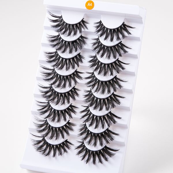 

3d mink hair 8pairs eyelashes set hand made full strip lashes natural long lasting extension false eyelashes makeup lashes tools