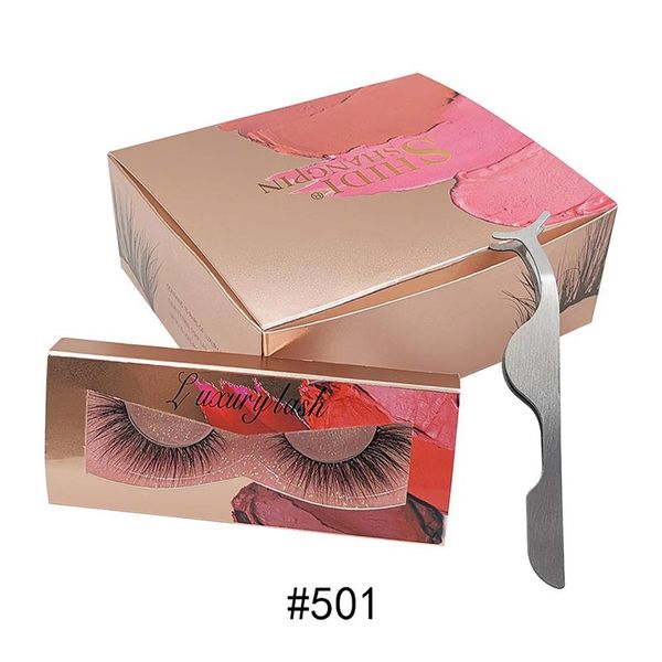 

10 pairs/set new 3d mink eyelashes eyelash extensions handmade fake lashes voluminous fake eyelashes for eye lashes makeup+ tweezers dhl