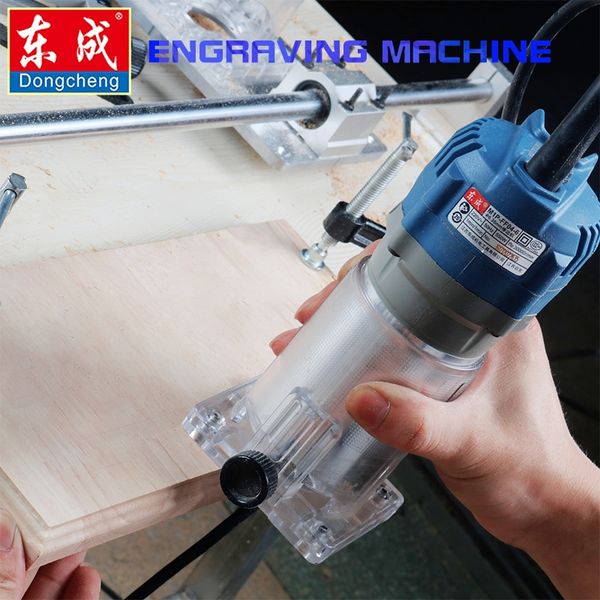 

220v 30000rpm woodworking electric trimmer wood milling engraving slotting trimming machine hand carving machine wood router