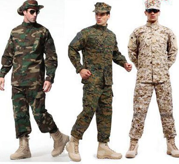 

camouflage suit sets army uniform combat war game uniform jacket pants, Camo