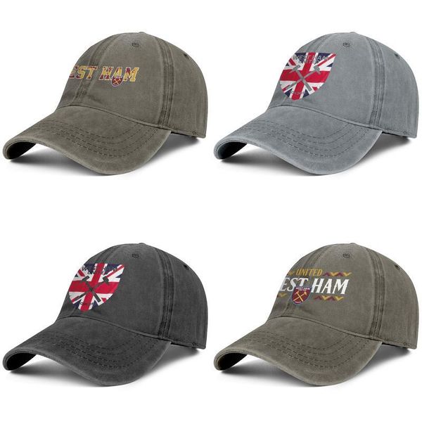 

west ham united f.c.the irons the hammers label men and women truck adjustable cowboy hat design your own fitted personalization best, Blue;gray