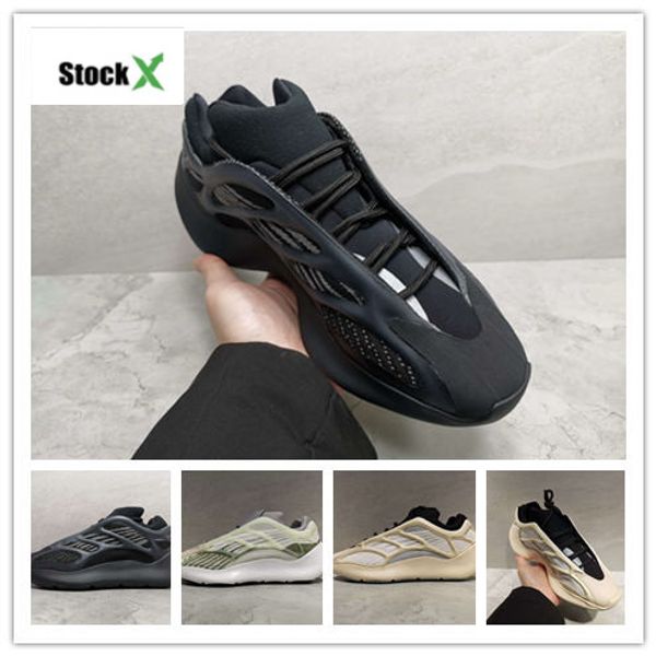 

новая роскошь 700v3 azael white glow mens kanye west carbon designers shoes luminous 700 v3 runner повседневная обувь кроссовки обувь с коро, Black