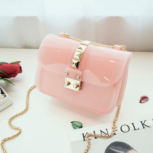 

fashion women silicone candy 13 color cross-body bag small chain messenger bag transparent shoulder bags mini cute jelly 202