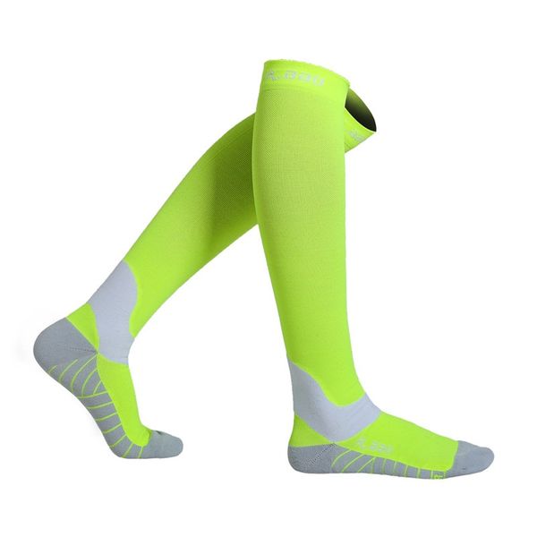 

r-bao new professional compression running stockings men women high-quality marathon night run sports socks cycling socks s/m/l, Black