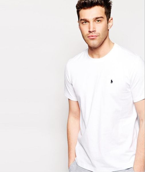 

2018 t hirt men black ummer t hirt men mall hor e embroidery hort leeve olid ca ual white t hirt men cotton tee hirt top 6xl dd1