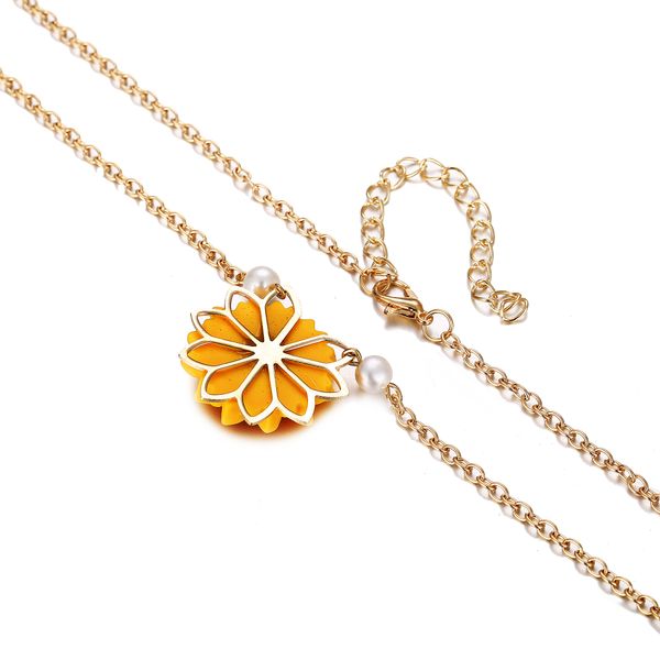 

fashion- pendant necklace individuality alloy material sunflower choker for women birthday new year gift drop shipping, Silver