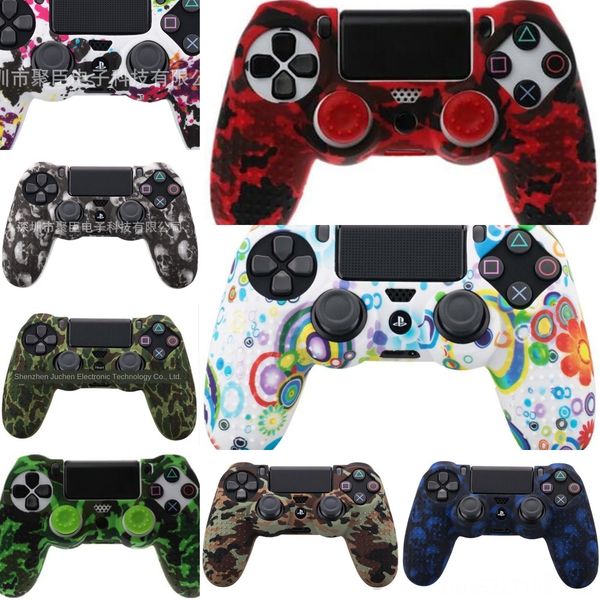 

b5vtp контроллер мягкий силиконовый палец половина кожи чехол крышка + 2 x толще ручки ручки для playstation dualshock 4 ps4 pro slim ivyuee