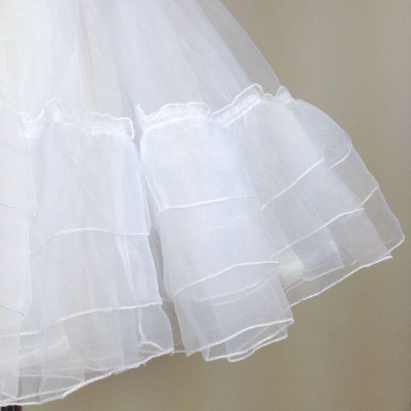 

organza short petticoat lolita white/black layered tutu skirt for women