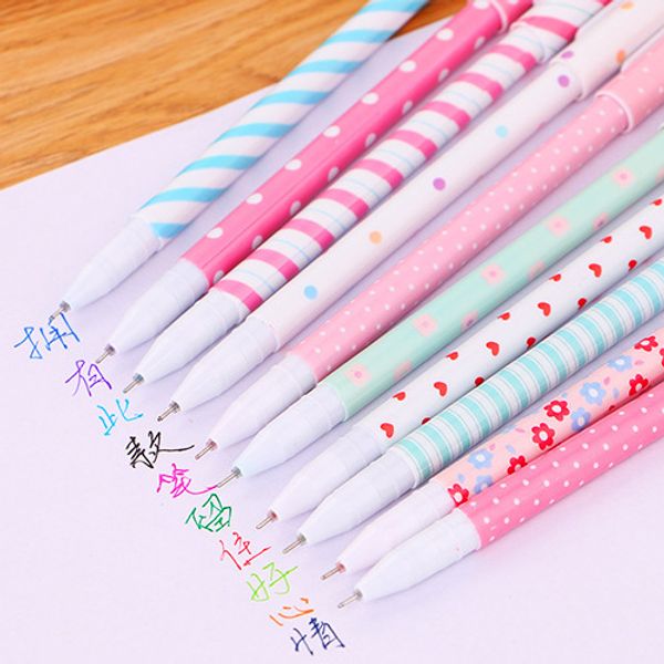 

100pcs/10sets kawaii gel ink pen colored pen set cartoon animal flower series 10 colors pens for kids cute gift stationary lot