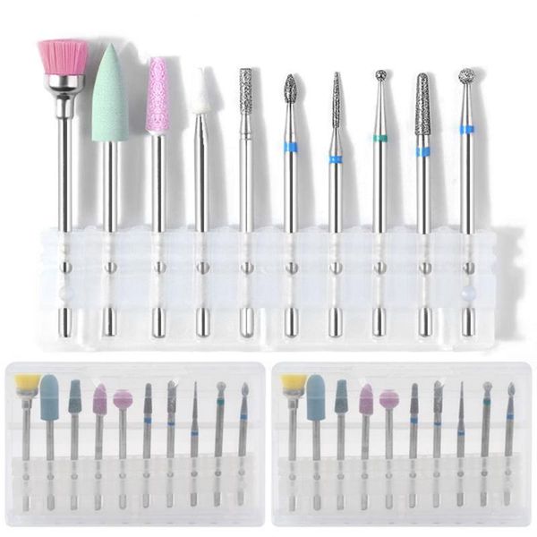 

grinding head cutters for electric manicure machine apparatus nail drill bits cutter for nail art pedicure tools dropshipping, Silver