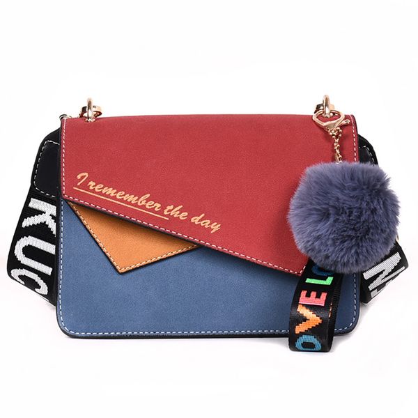 

fashion wide shoulder strap single shoulder inclined bag