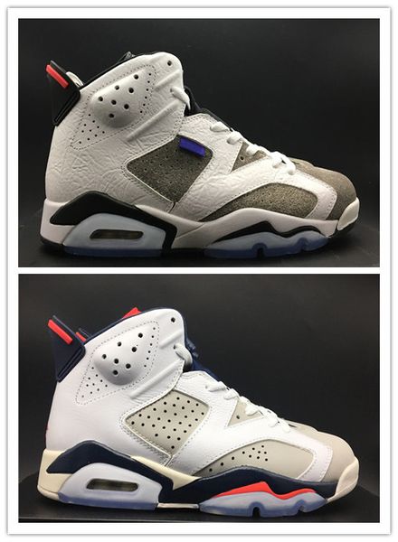 

wholesale 2019 new white grey flint vi 6s sell men high cut basketball shoes outdoor trainers size 7-13