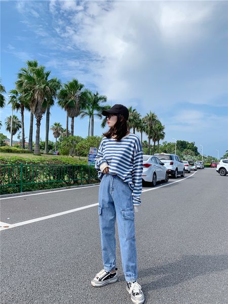 

blue tooling female harlan loose jeans
