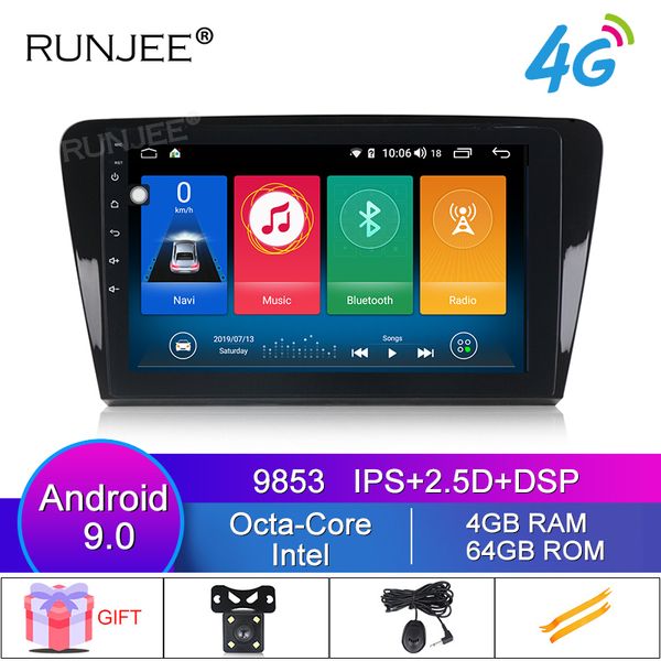

4g+64g android 9.0 car radio multimedia video audio player for octavia 2013-2018 a7 gps navigation 4g lte bt wifi car dvd
