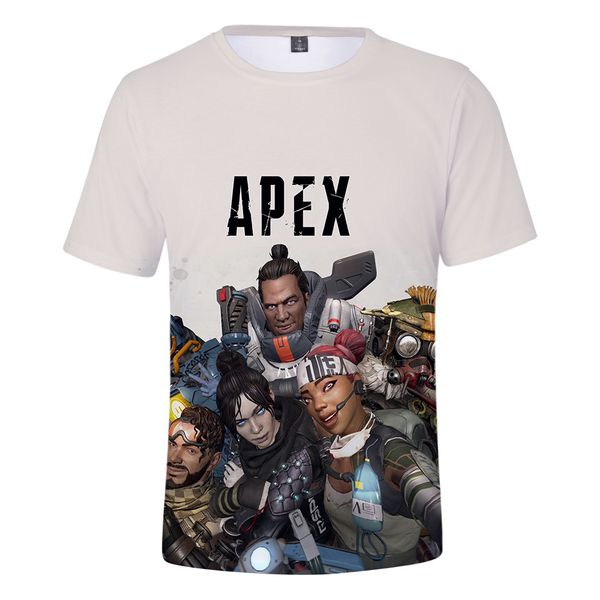 

apex легенды mens casual 3d printed t shirt лето с коротким рукавом o шеи хлопка тенниска тройника, White;black