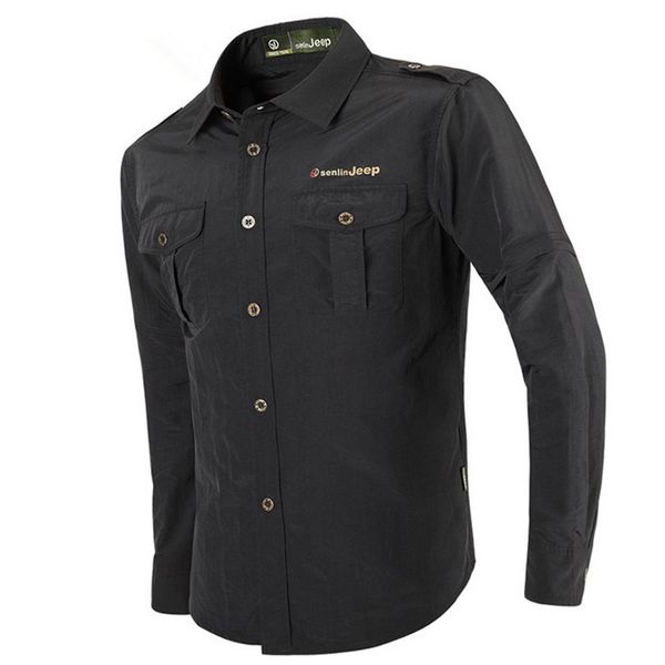 

tactical shirt men quick-drying outerwear hiking fishing outdoor army shirt removable sleeve baseball t-shirts, Gray;blue