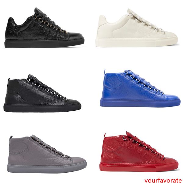 

brand mens arena sneakers designer shoes creased leather high sneaker and mens women low flat trainers comfy boots party shoes