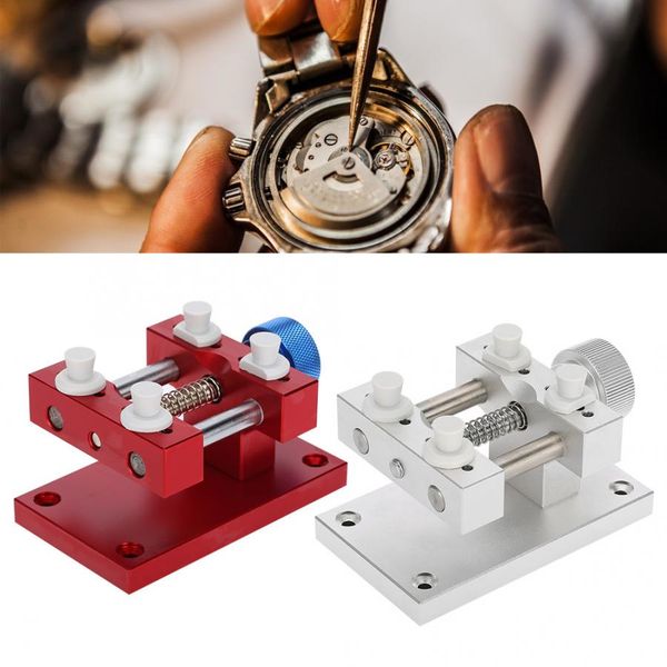 

professional metal adjustable watch case holder watch strap remover base movement part repair tool for watchmaker
