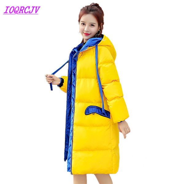 

winter thick parkas women down cotton jacket fashion fur collar hooded warm long coat female plus size padded jackets n200, Black;brown