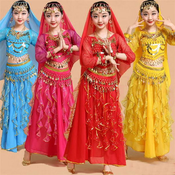 2019 Girl Professional India Dancewear Children Belly Dance Costumes For Girls Egypt Belly Dancing Costume For Girl Bollywood Dance From Vickay,