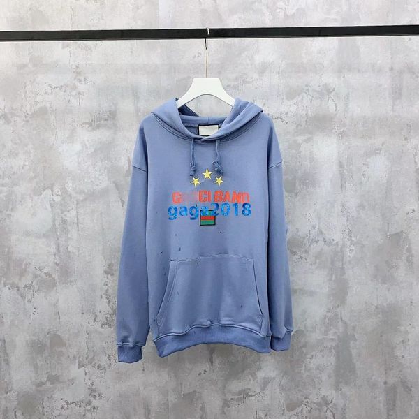 

high end женщины девушки негабаритные толстовка с капюшоном вышивка письмо мотив с длинными рукавами блузка рубашка взлетно посадочной полос, Black