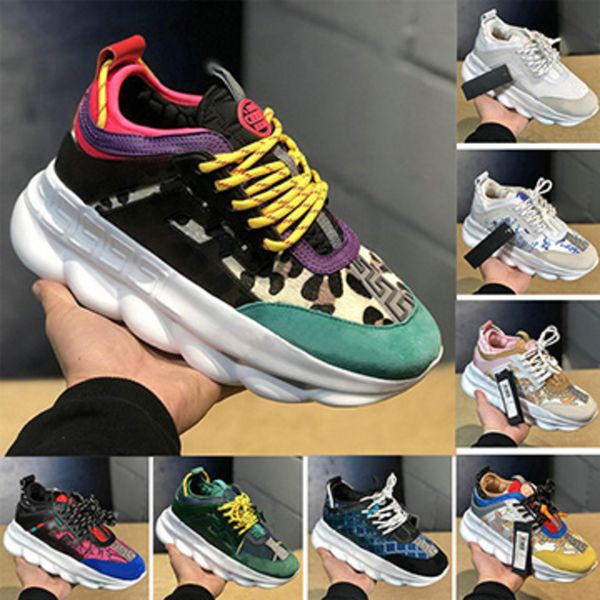 

With New Dust Bag Цепная реакция Подошва с тиснением 2019 Повседневная Дизайнерская Мужская Кроссовки Женская Спортивная Мода Повседневная Обувь Кроссовки Кроссовки