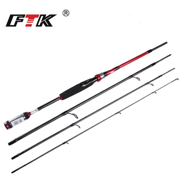 

ftk carbon spinning baitcasting fishing rod 2.1m/2.4m/2.7m 4 section c.w 10-30g/15-40g lure rod squid pike casting fishing