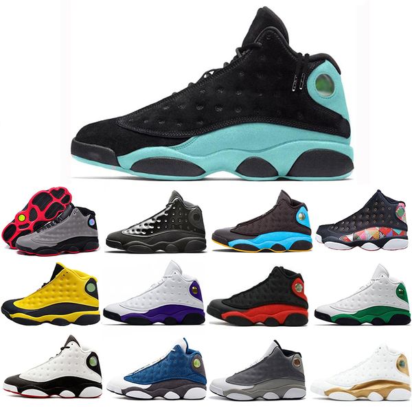 

fashion lucky green 13 13s island green basketball shoes chris paul's day cp3 3m reflective atmosphere grey bred mens trainers sneakers, White;red