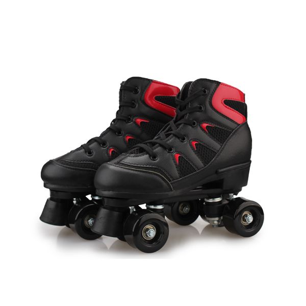 

children parenting two line roller shoes skating 4 wheels double row skates patins kids pu wheels cowhide+mesh ib43