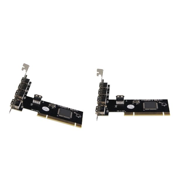

2x pci to usb 2.0 expansion card controller adaptor hub converter for pc