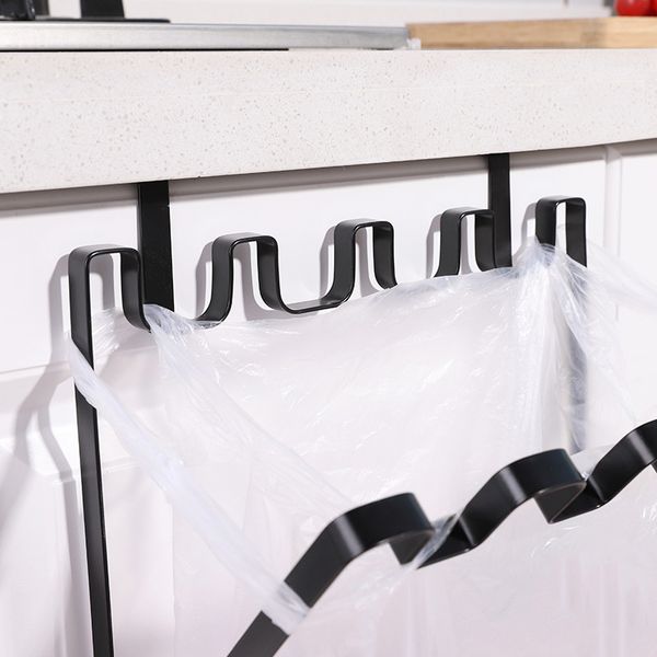 

foldable iron garbage bag hanging rack rubbish bag kitchen cupboard storage fping