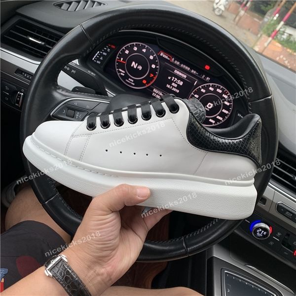 

2019 fashion luxury classic casual shoes platform leather trainer mens womens navy snake skin 3m sneakers velvet chaussures glitter with box