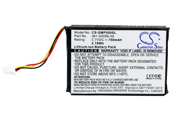 

cameron sino 750mah battery 361-00056-09 for garmin pro 550, pro 70, trashbreaker, pt 10, sport transmitter, tb 10