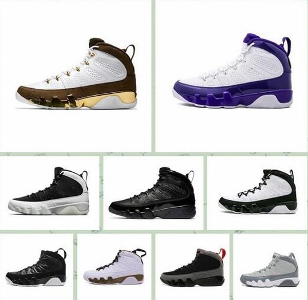 

9 gym red dream it,do it racer blue men basketball shoes 9s unc bred anthracite sports trainers sneakers size 7-13