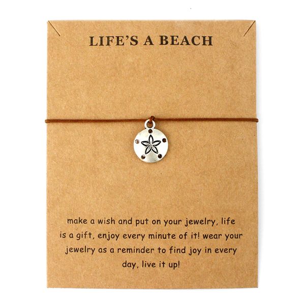 

starfish adjustable bracelets fish seahorse mermaid waves ocs charms jewelry women men boys girls friendship gift, Golden;silver