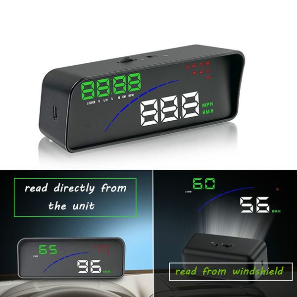 

p9 car hud head up display obd smart digital meter for most obd2 euobd cars p9 hd projector display the car dashboard