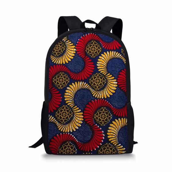 

customized school backpack retro african traditional printed vintage daypack for teenager girls designer women's rucksack