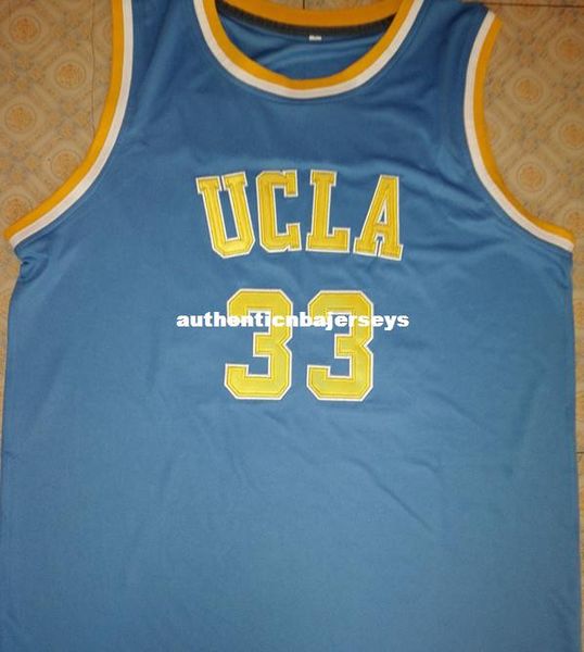 

#33 lew alcindor ucla bruins bule basketball jersey embroidery stitched customize any name and name xs-6xl vest jerseys, Black;blue
