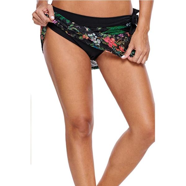 

shi ying europe and america printed black lace dress casual beach springs swimming one-piece swimming pants pants 410845