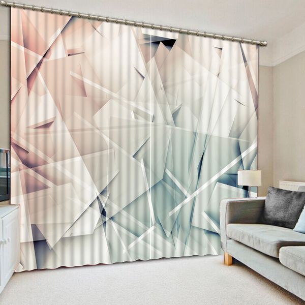 

modern abstract geometric luxury blackout 3d window curtain for living room bedroom fabric for curtains custom size