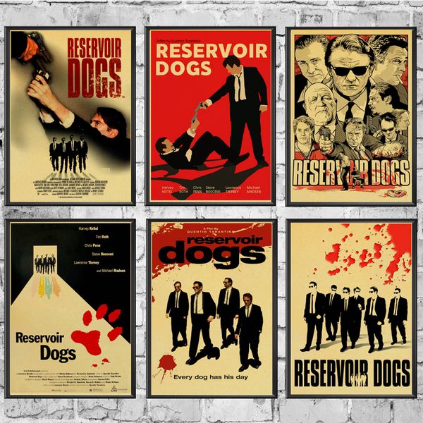 

classic movie reservoir dogs retro poster home furnishing decoration kraft game poster drawing painting wall stickers