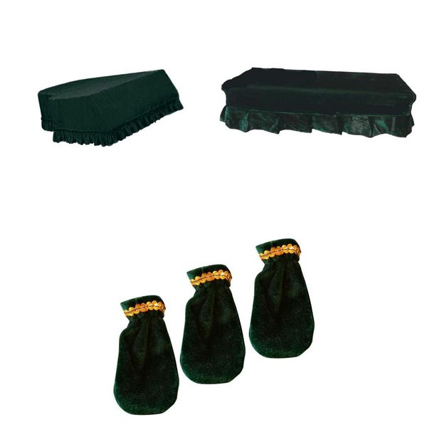 

velvet full grand piano cover luxury-grade +bench cover +3pcs pedal covers