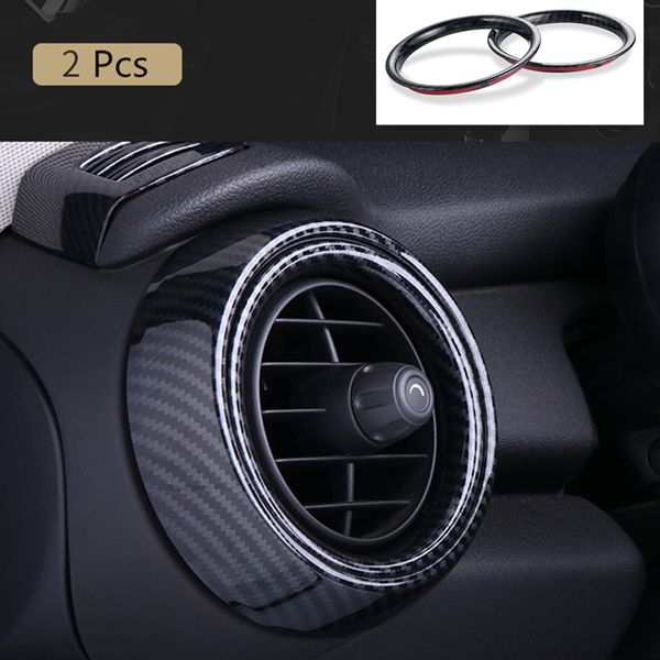 

carbon fiber air vent ring outlet inner cover housing interior dashboard trims for mini cooper f55 f56 f57 accessories