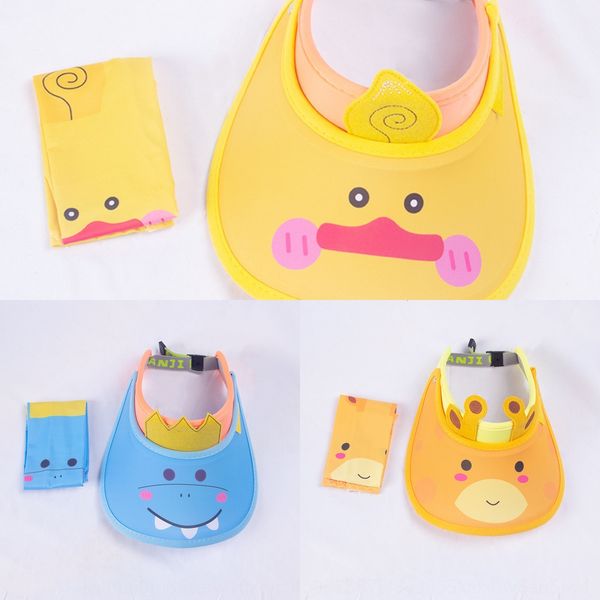 

children's children's tide male and female baby sun hat cartoon empty cap large eaves sun hat tide, Yellow