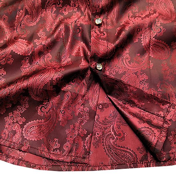

men shirts long sleeve embroidery dress shirt 2019 spring autumn fashion red gold purple blue slim wedding party, White;black
