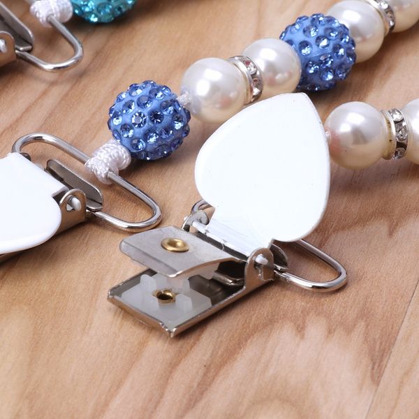 

handmade bling crystal princess baby pacifier chain chupeta nipples dummy clips