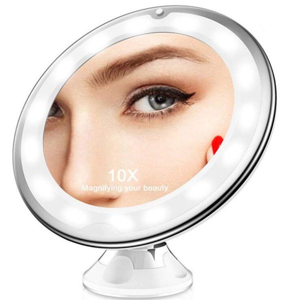 

led lights mirror folding magnification makeup mirror compact stand hand cosmetic woman pocket mirrors makeup tool